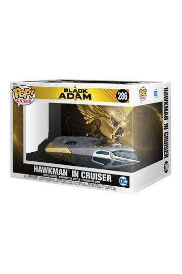 Black Adam Rides Super Deluxe POP! Hawkman in Cruiser