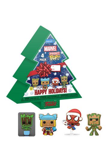 Marvel Holiday 2022 Pocket POP! 4er-Pack Tree Holiday Box